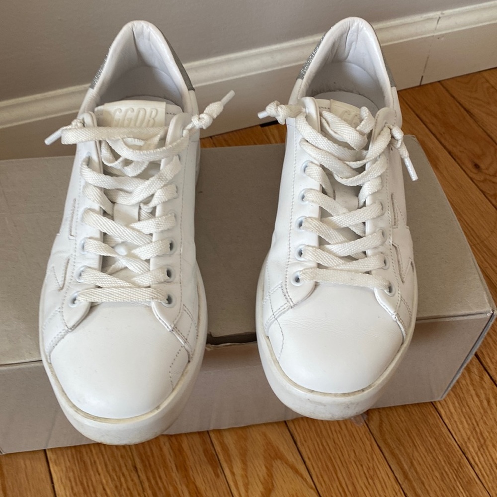 Golden Goose pure new sneakers white/silver size 7
